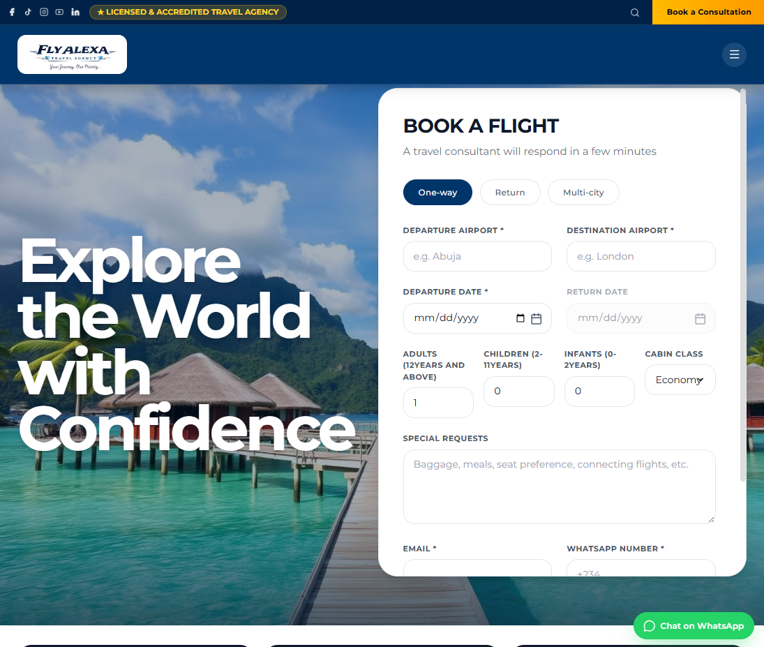 Fly Alexa - Traveling Agency
